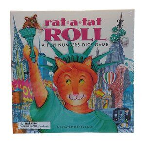 Rat a Tat Roll Fun Numbers Dice Game *NEW age 6+ Statue Liberty Figure